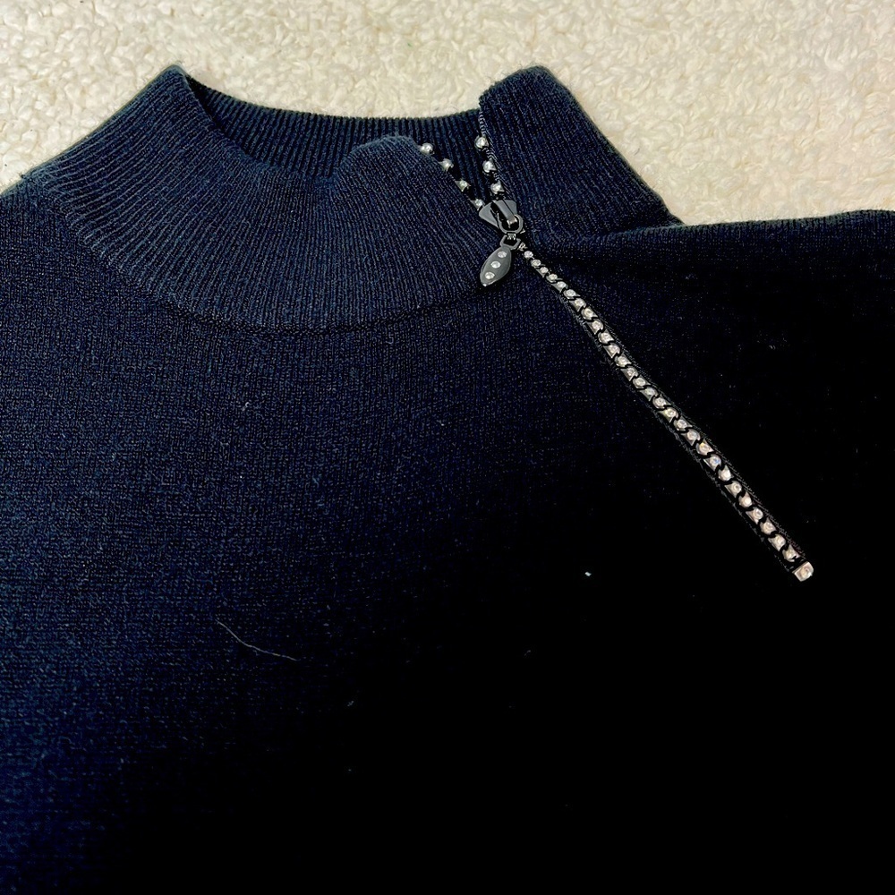 Designer's Originals Luxe 3/4 Sleeve Mock Neck Sweater Size Petite PXL - Picture 5 of 9